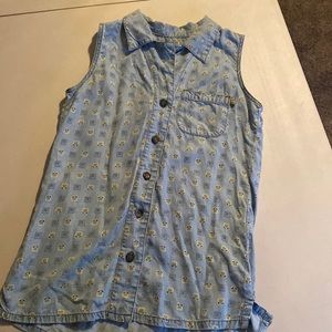 Size S Pulp yellow tulip denim top